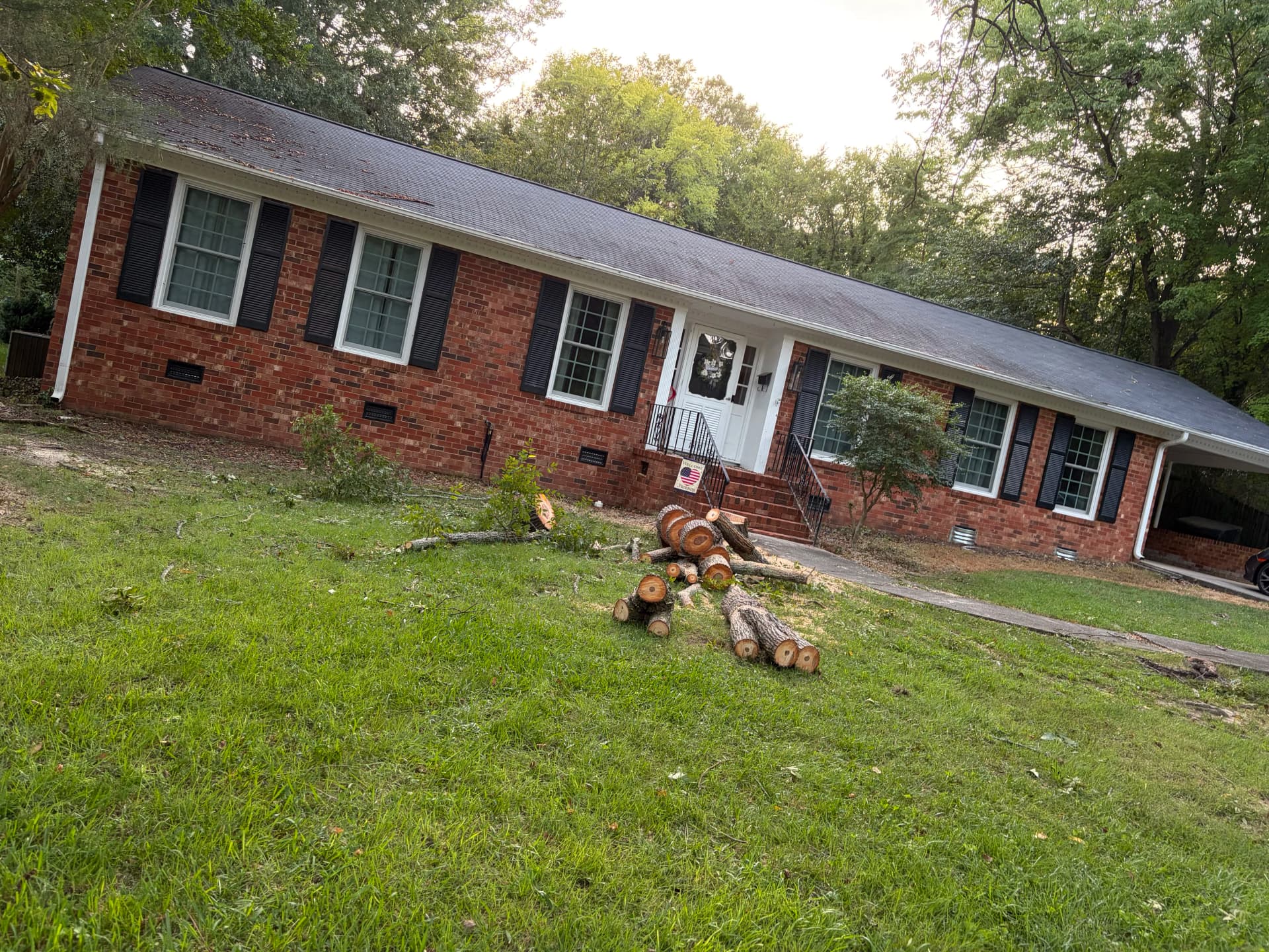Yard Grading, Fresh Landscape Beds and Mulch in Glen Raven NC image