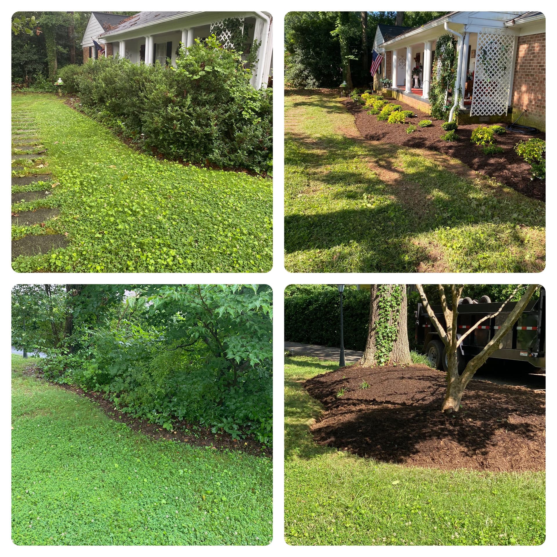 Transformed Landscaping with Mulching and Edging image